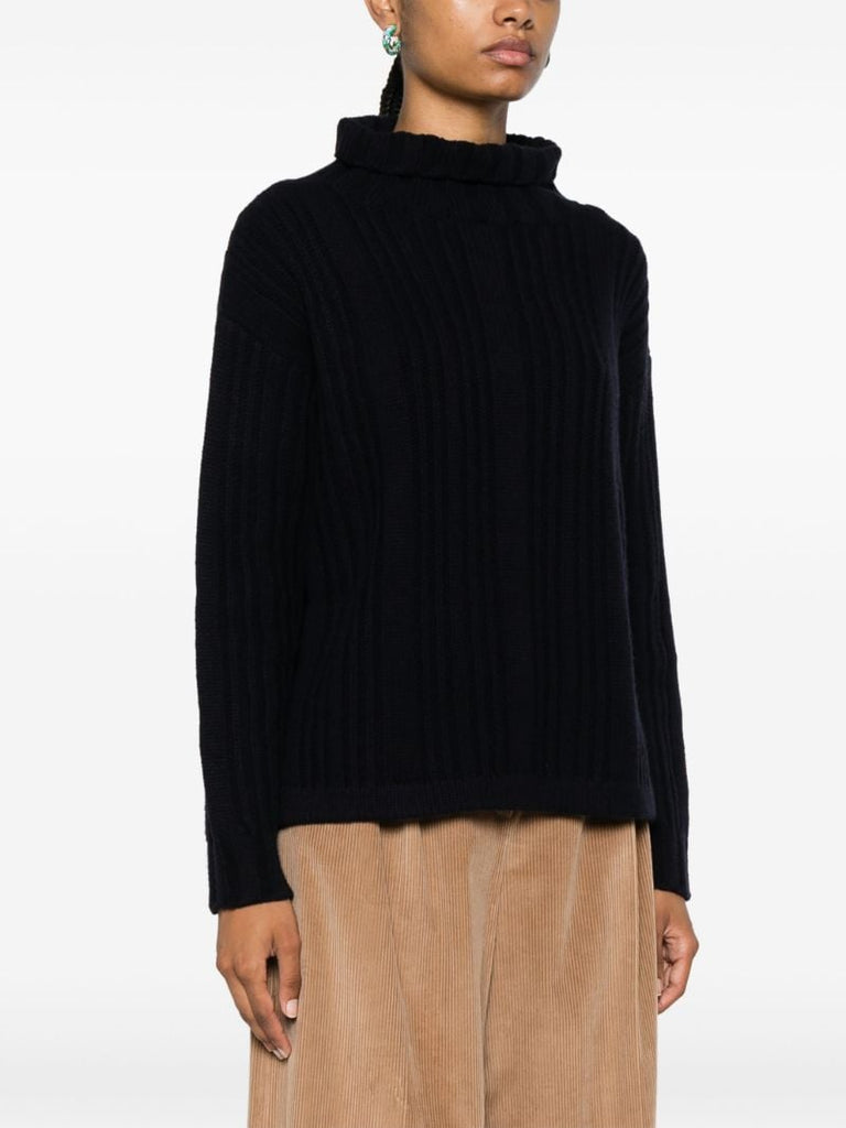 Rib-knit Roll-neck Sweater