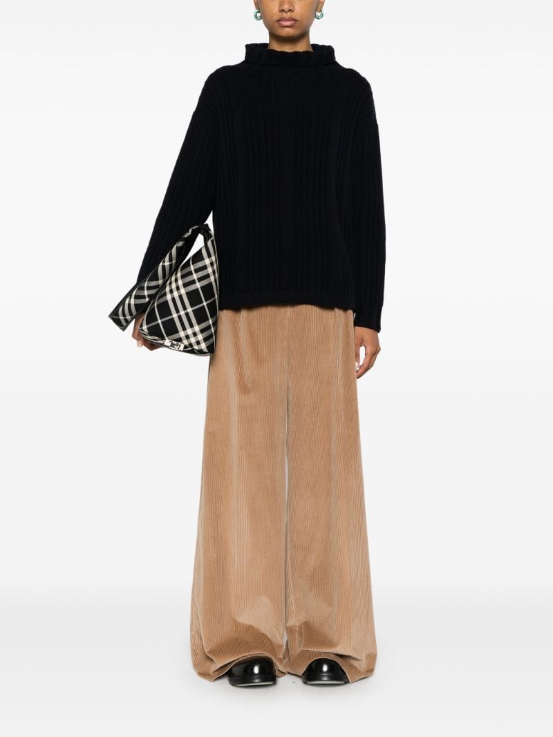 Rib-knit Roll-neck Sweater