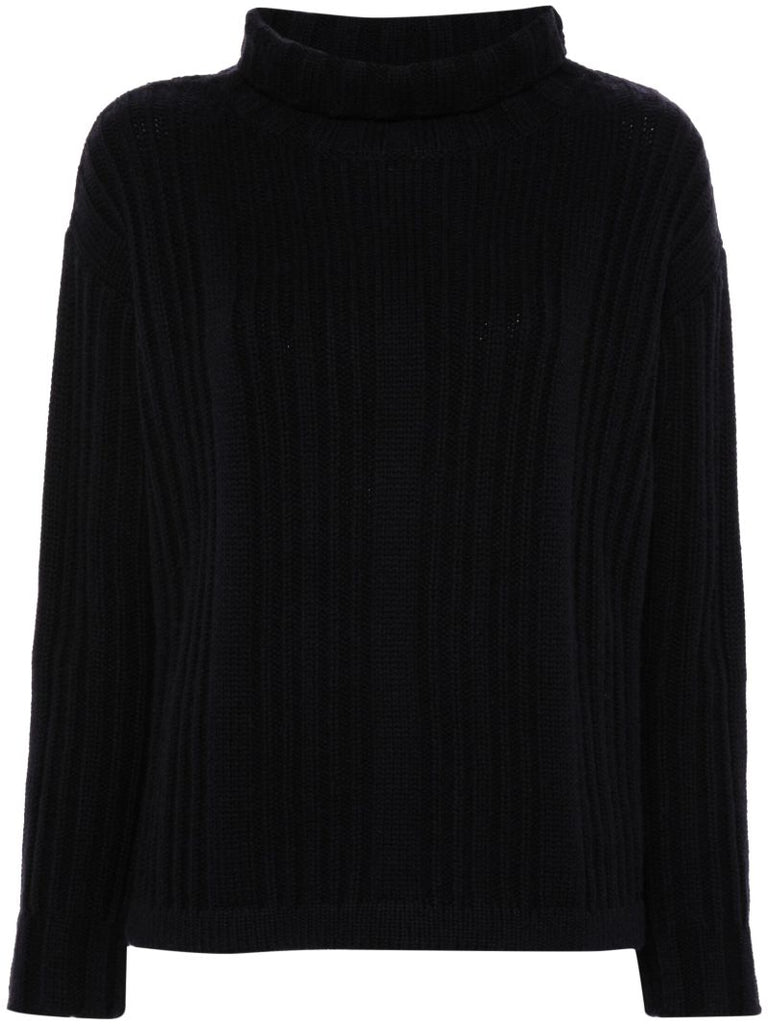 Rib-knit Roll-neck Sweater