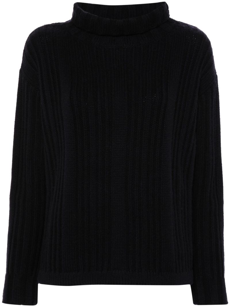 Rib-knit Roll-neck Sweater
