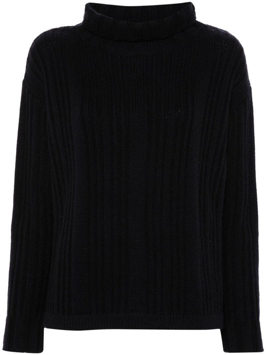 Rib-knit Roll-neck Sweater
