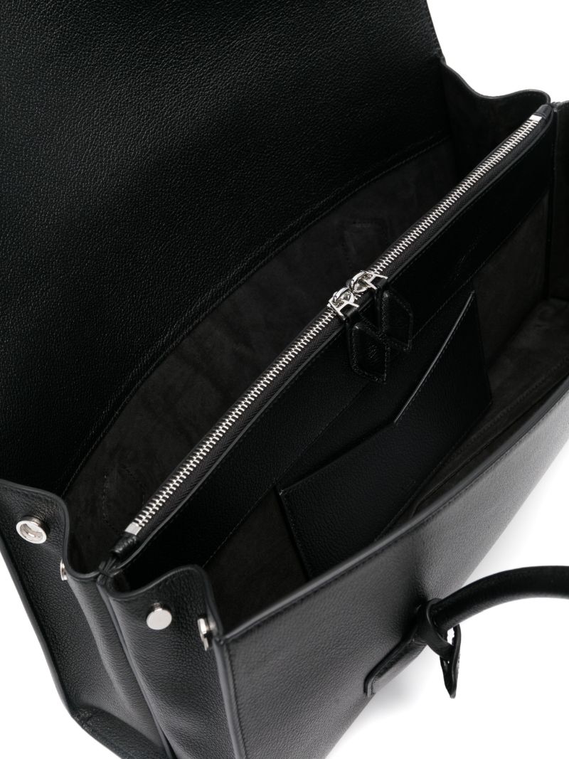 Black Leather Tote Bag