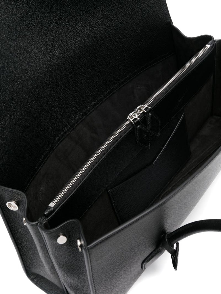 Black Leather Tote Bag