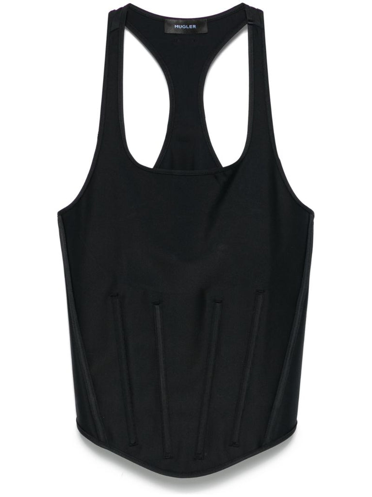 Black Corset Tank Top