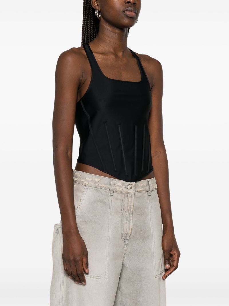Black Corset Tank Top