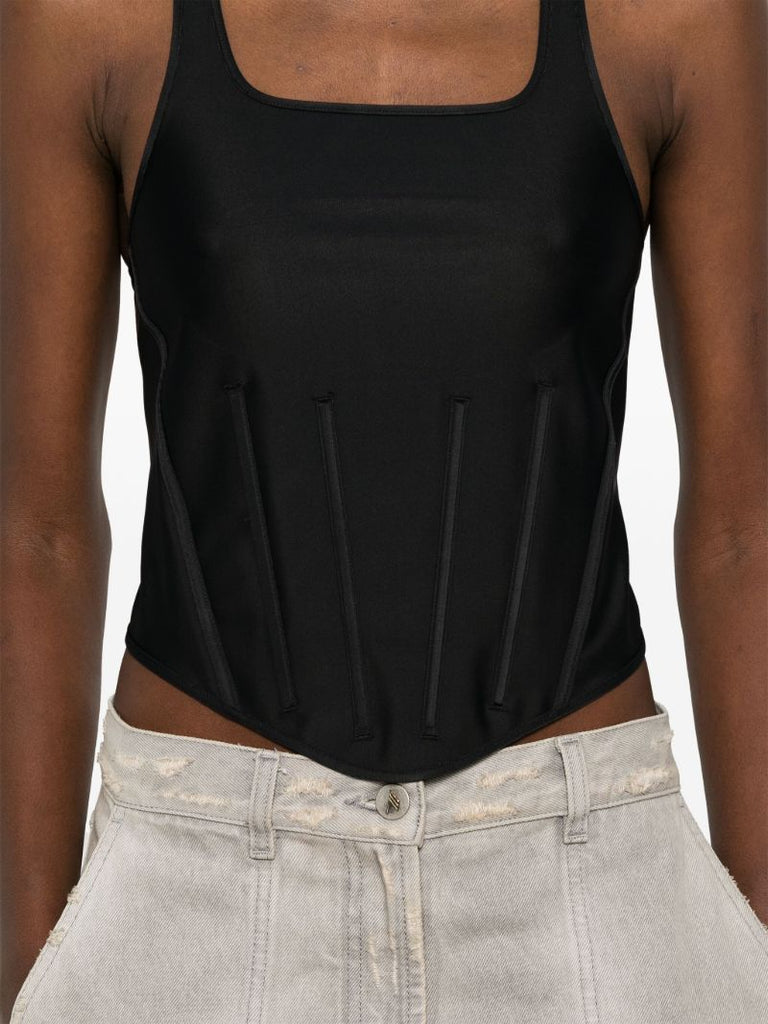 Black Corset Tank Top