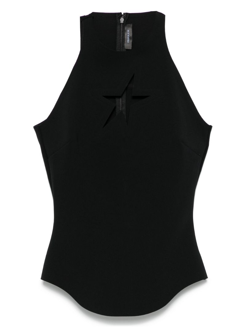Black Halterneck Cut-out Top