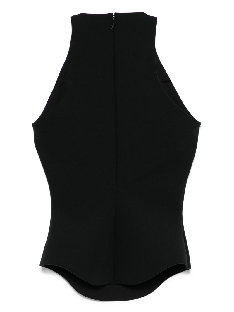 Black Halterneck Cut-out Top