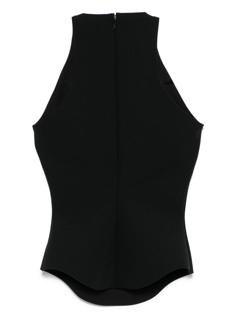 Black Halterneck Cut-out Top