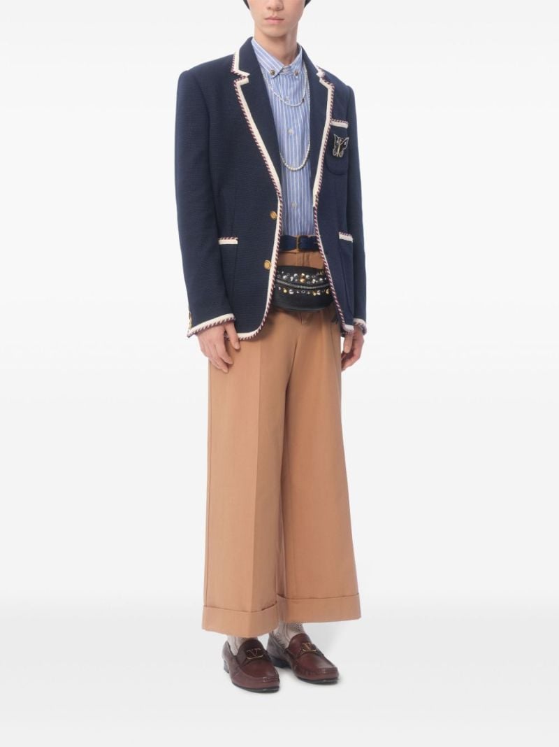 Contrast Trim Blazer