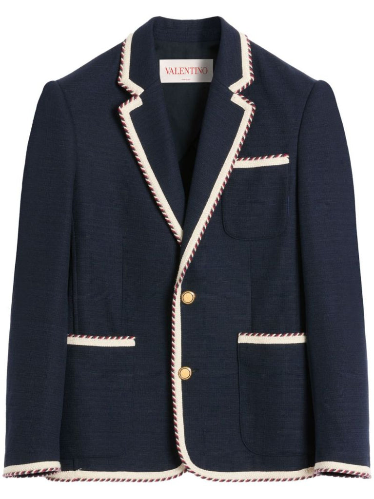 Contrast Trim Blazer