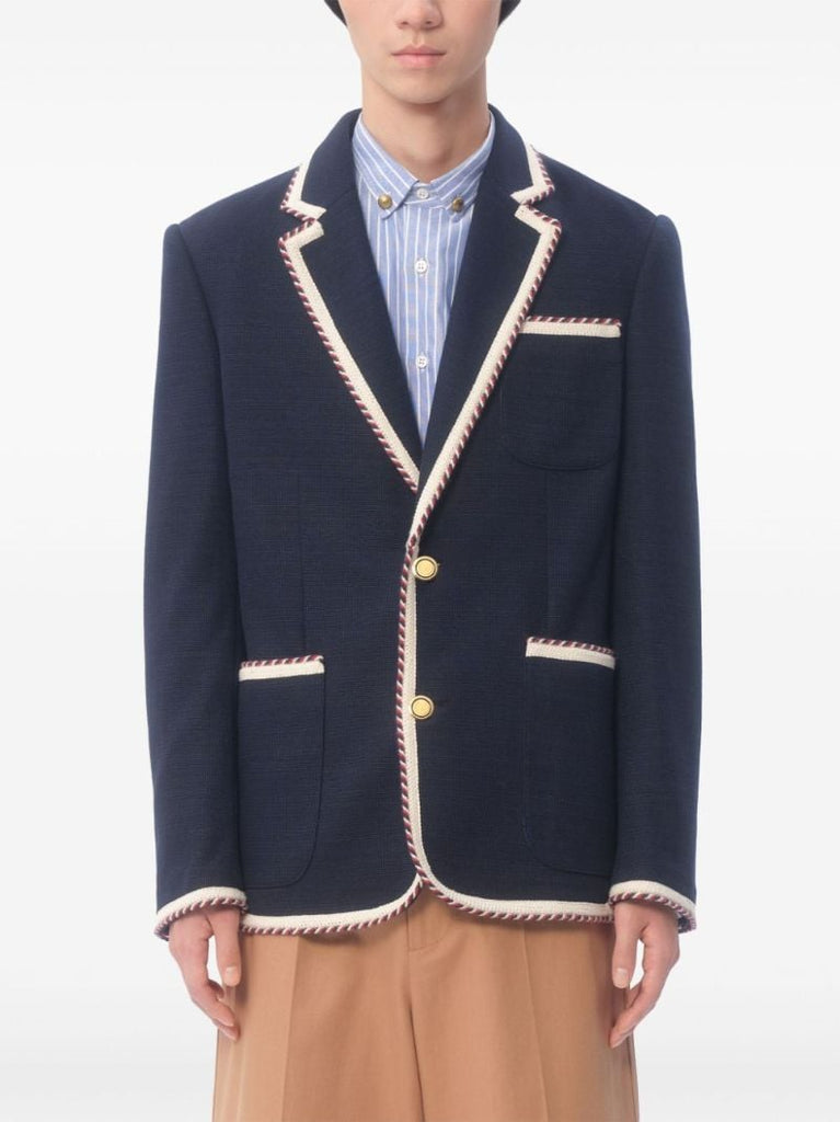 Contrast Trim Blazer
