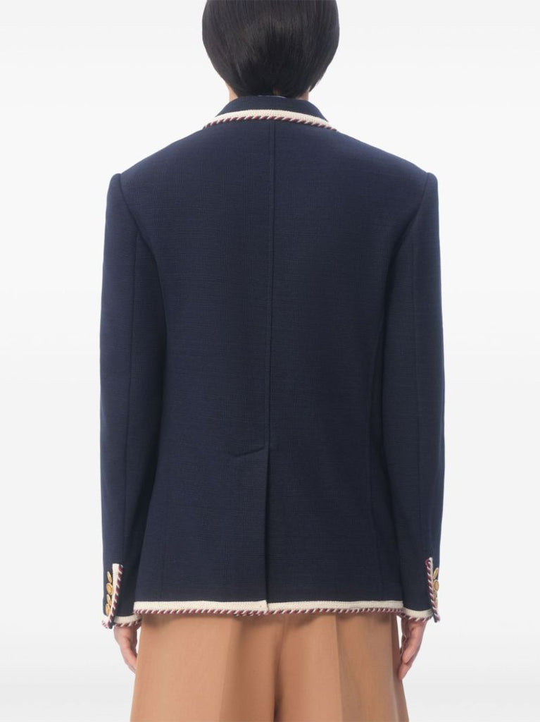 Contrast Trim Blazer