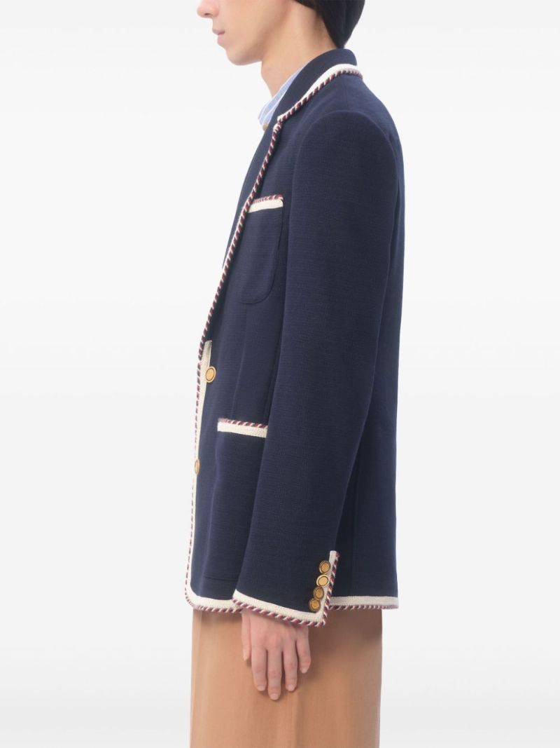 Contrast Trim Blazer