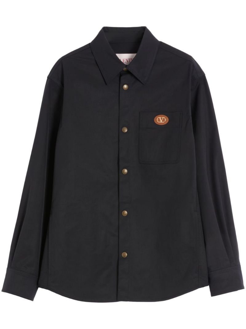 Blue Vlogo Signature Shirt Jacket