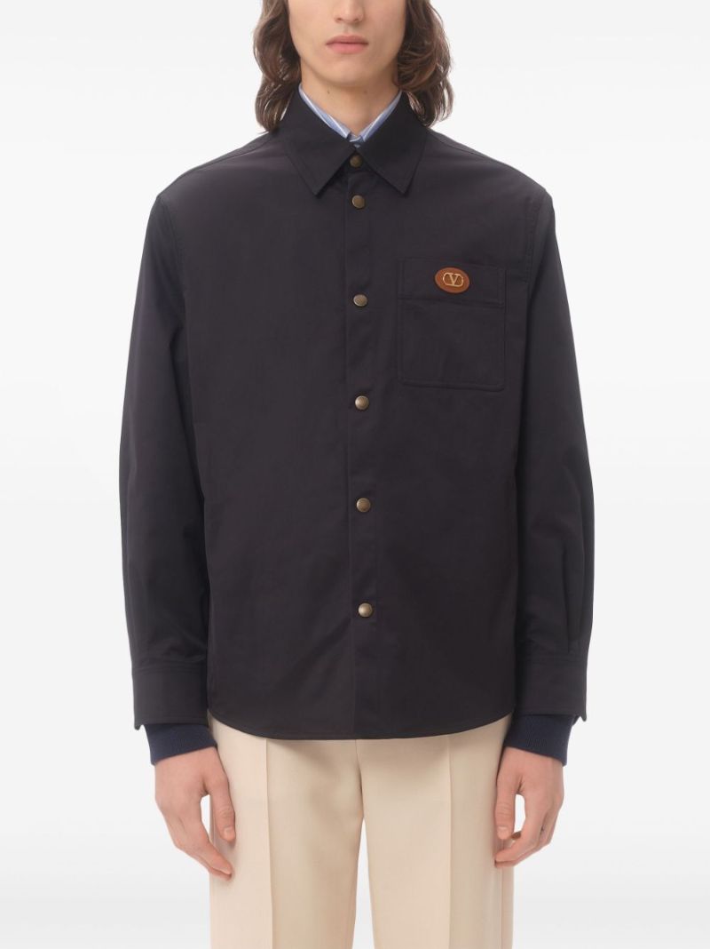 Blue Vlogo Signature Shirt Jacket