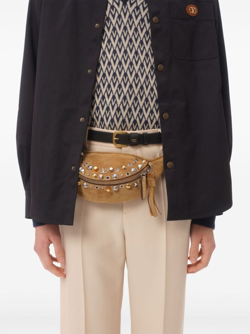 Blue Vlogo Signature Shirt Jacket