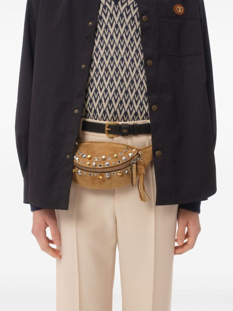 Blue Vlogo Signature Shirt Jacket