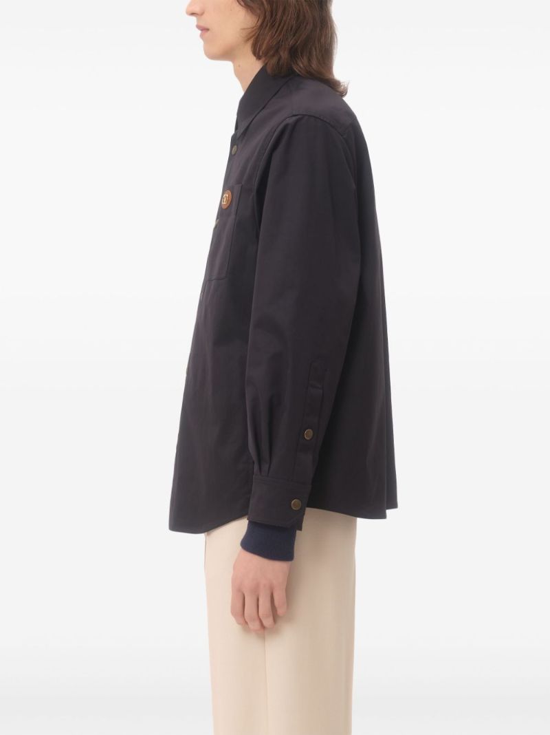 Blue Vlogo Signature Shirt Jacket