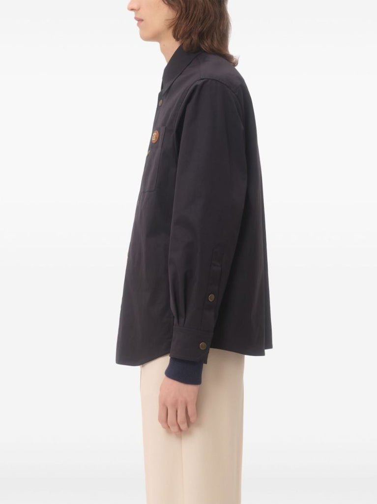 Blue Vlogo Signature Shirt Jacket