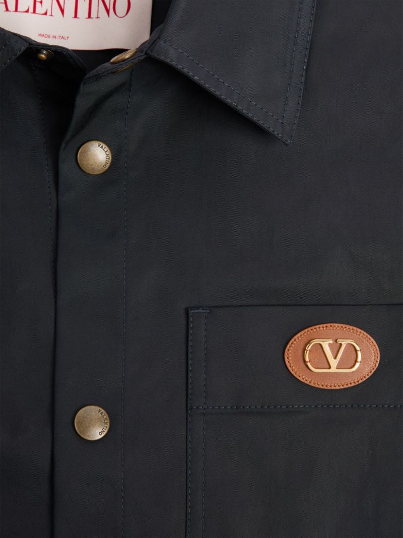 Blue Vlogo Signature Shirt Jacket