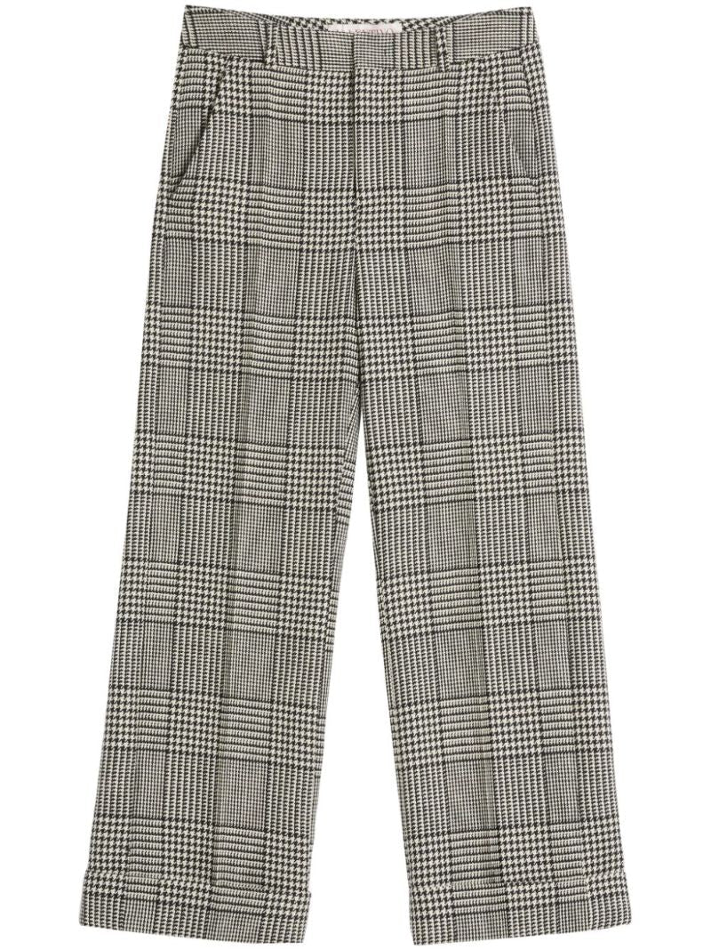 Checked Wool Trousers