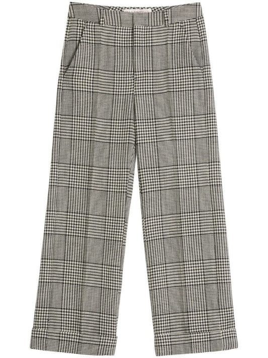 Checked Wool Trousers
