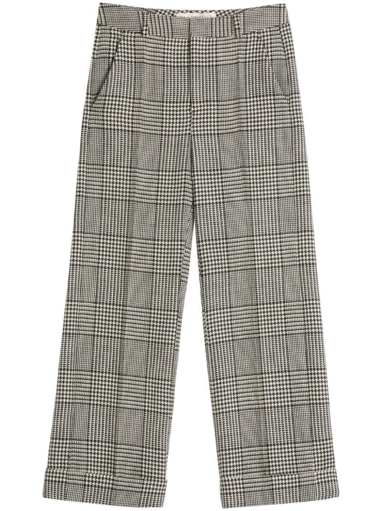 Checked Wool Trousers