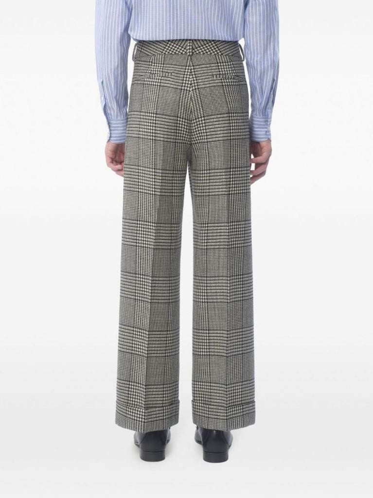 Checked Wool Trousers