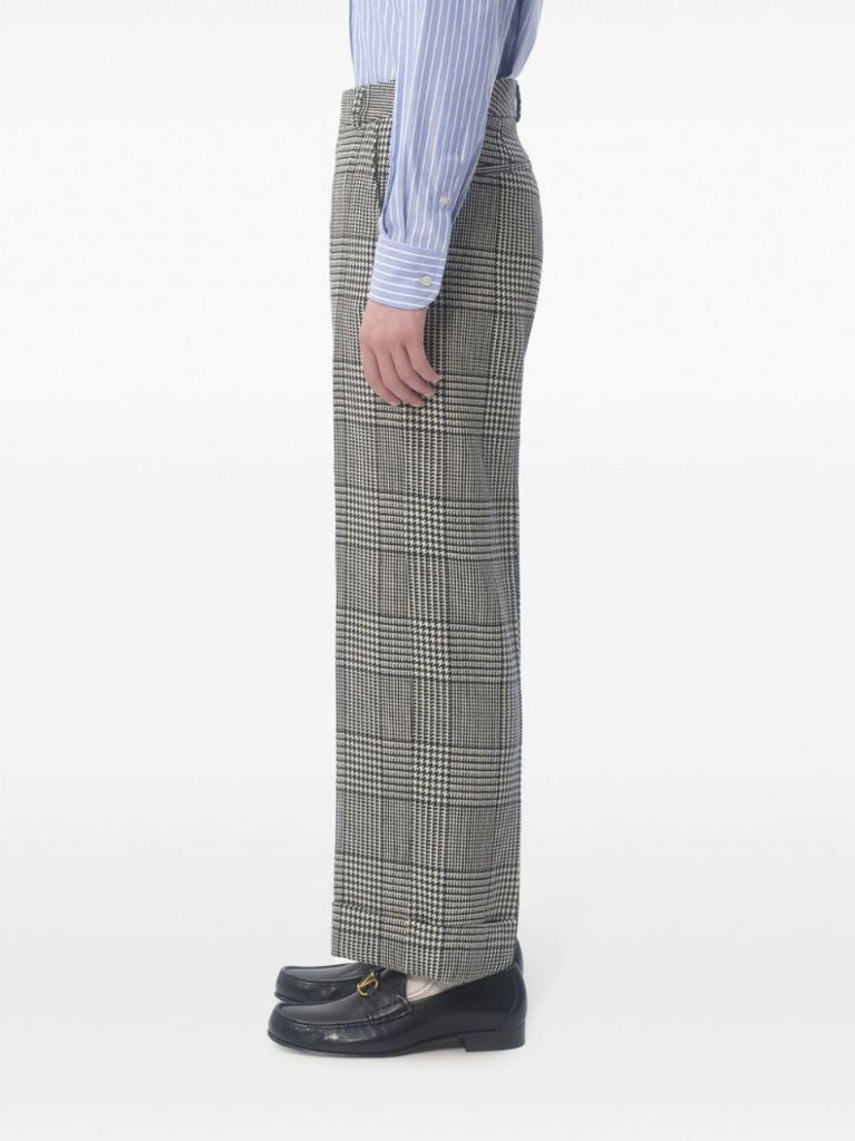 Checked Wool Trousers