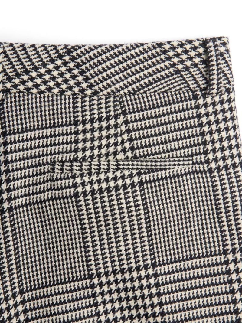 Checked Wool Trousers
