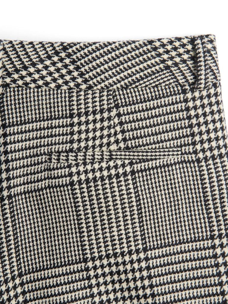 Checked Wool Trousers