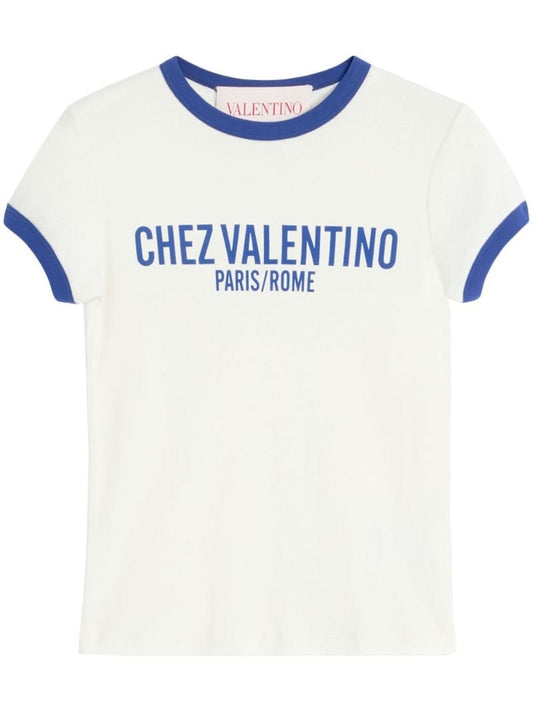 Chez Valentino-print T-shirt