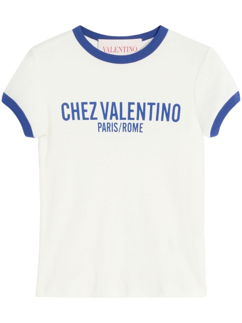 Chez Valentino-print T-shirt