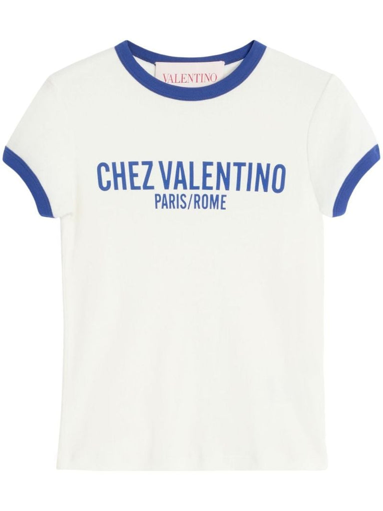 Chez Valentino-print T-shirt