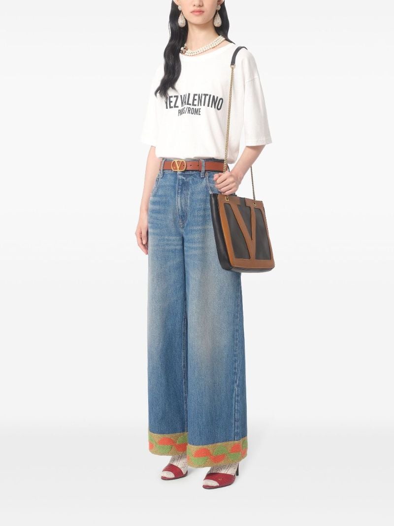 Chez Valentino-print T-shirt