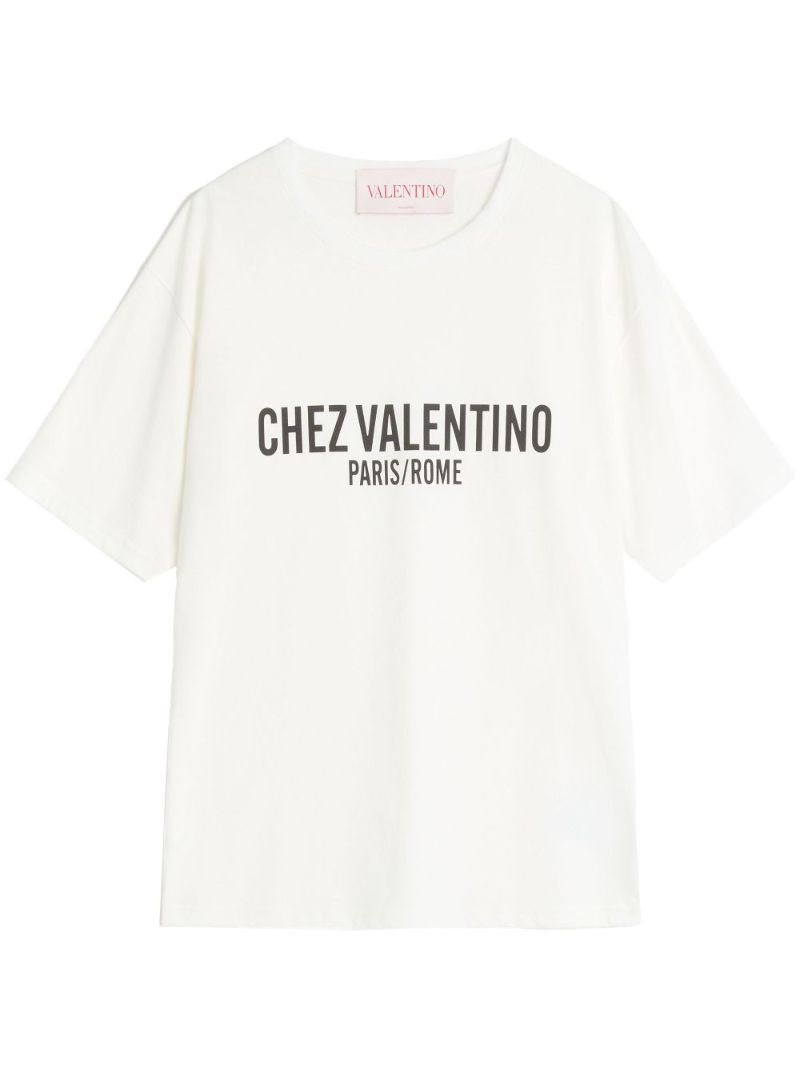 Chez Valentino-print T-shirt