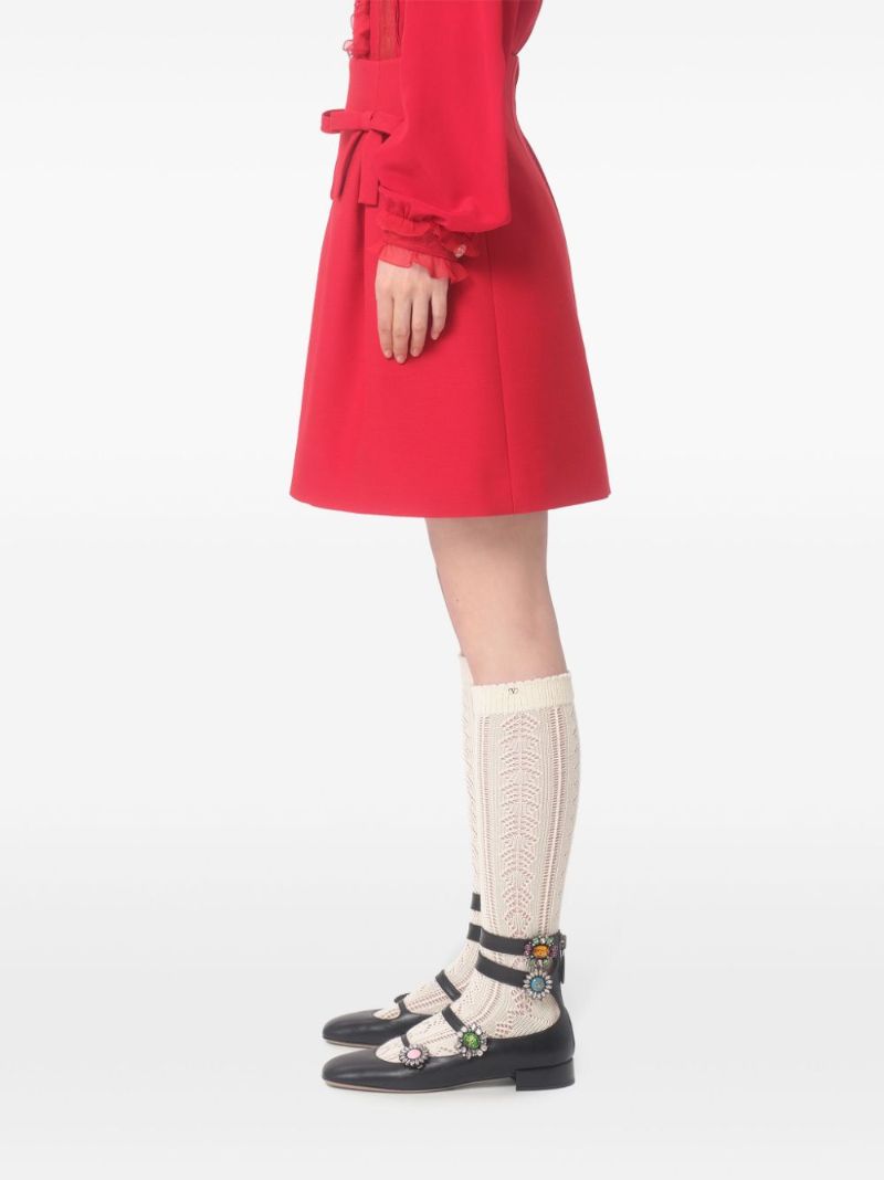 Bow-embellished Mini Skirt