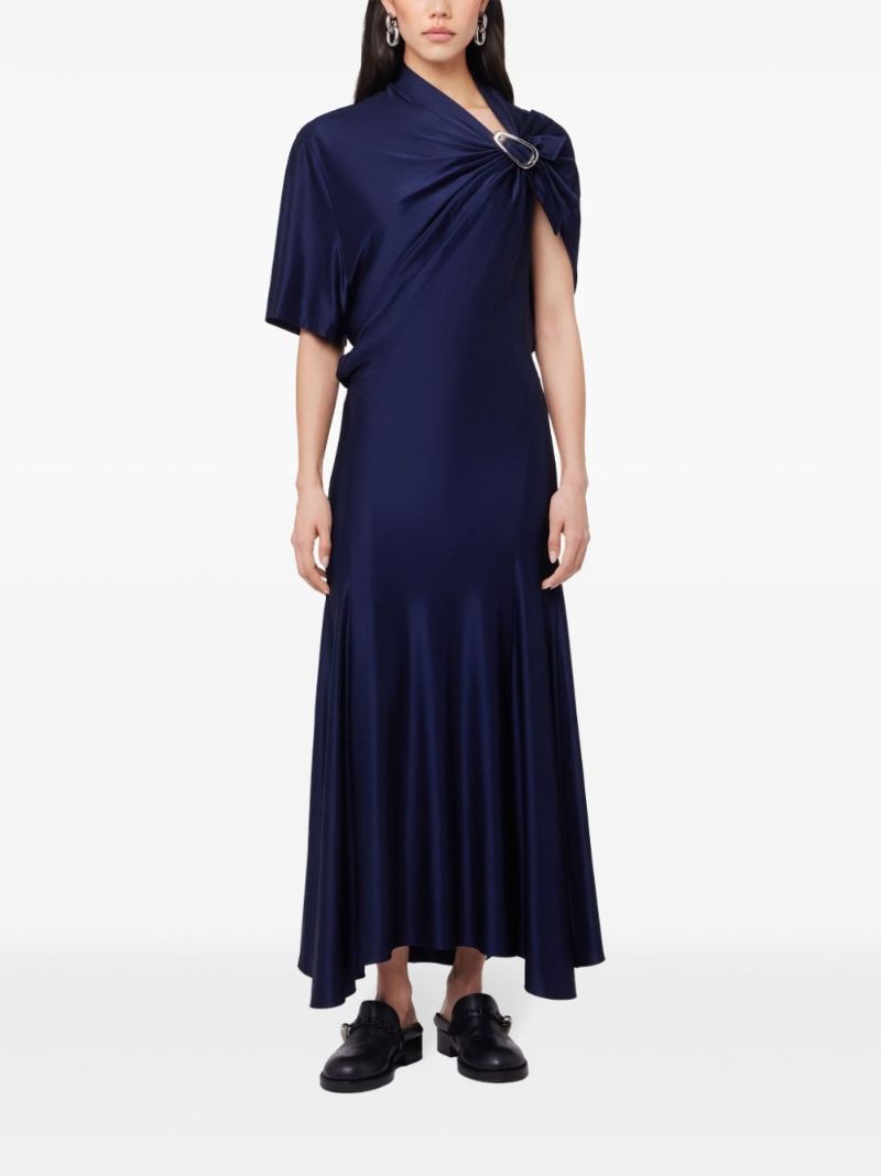 Blue Asymmetric Long Dress