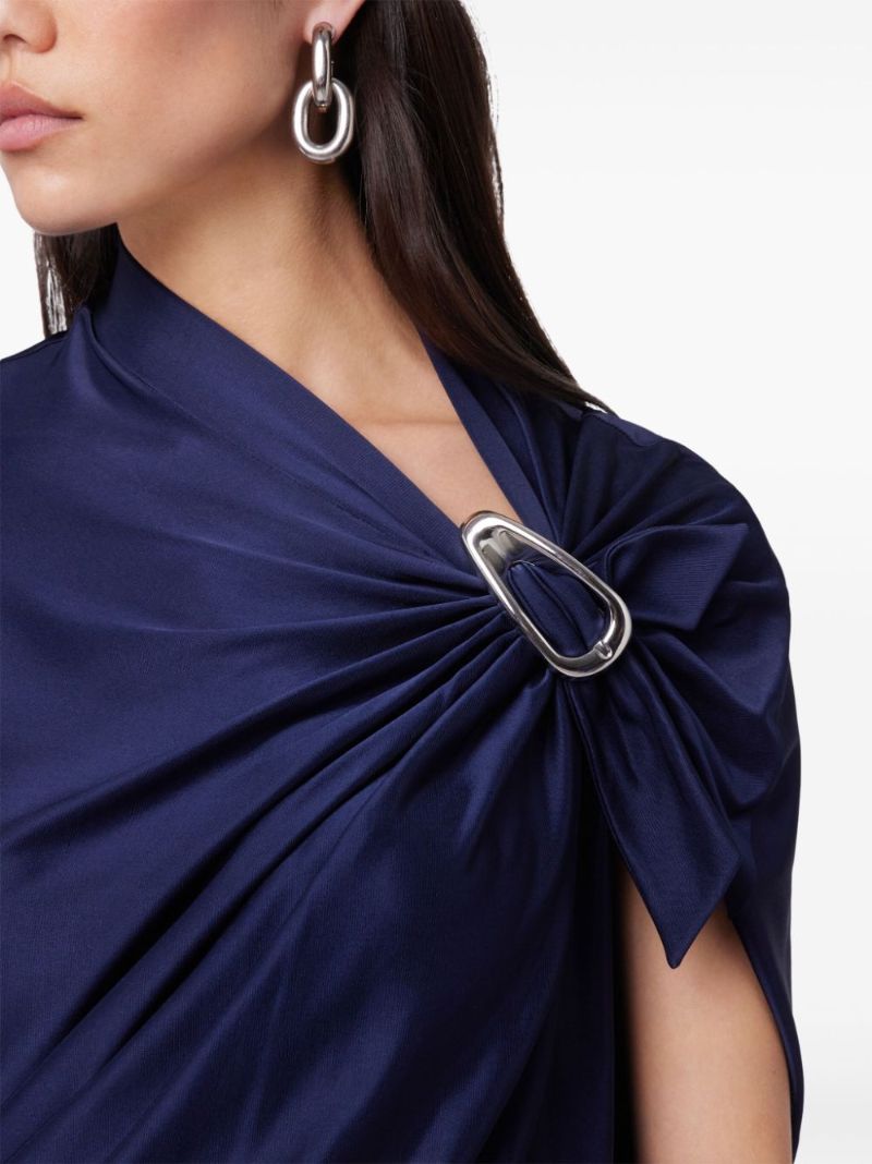 Blue Asymmetric Long Dress