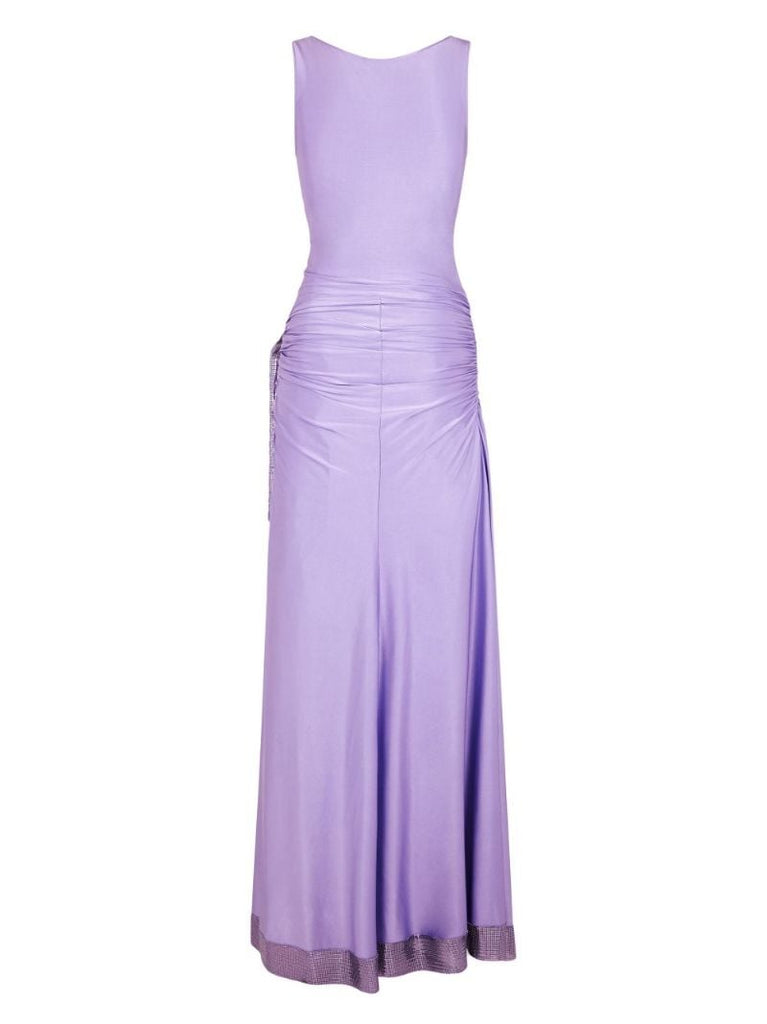 Mesh-embellished Maxi Dress