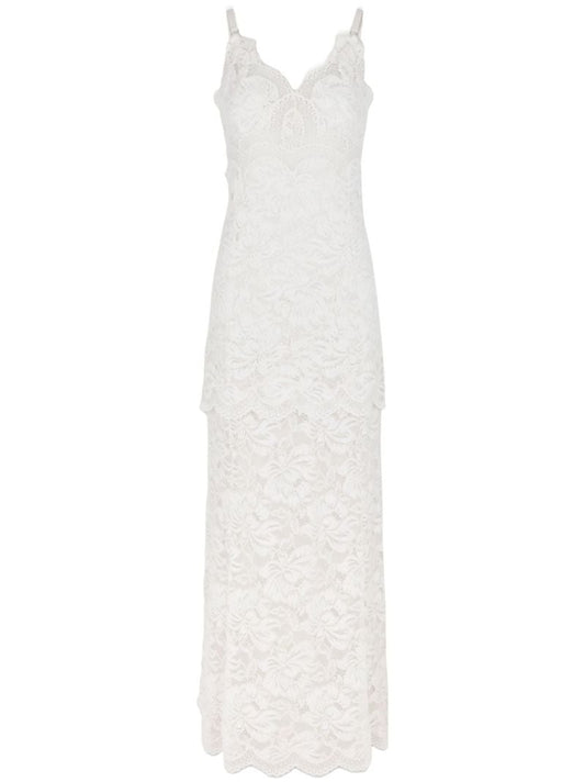 White Long Lace Dress