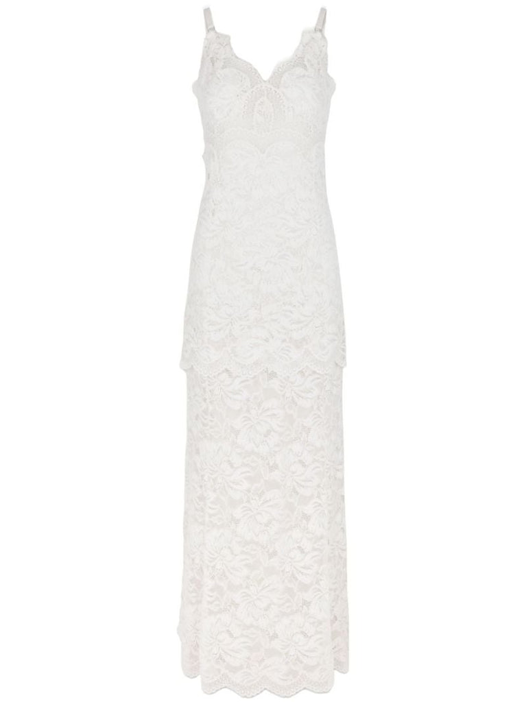 White Long Lace Dress