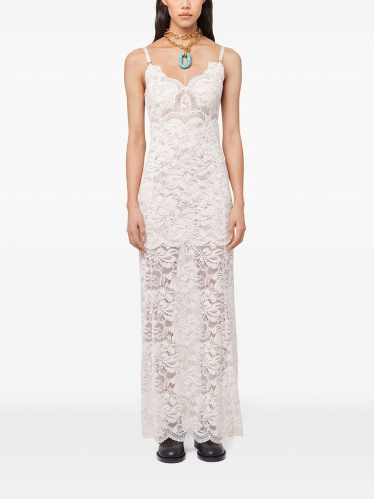White Long Lace Dress