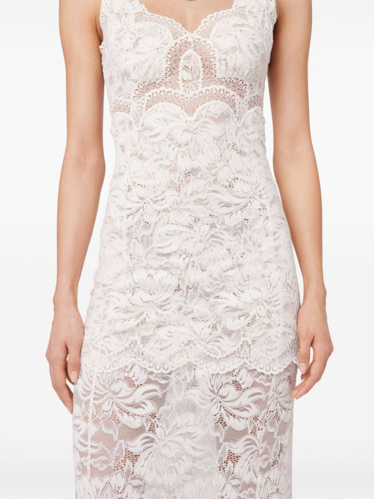 White Long Lace Dress