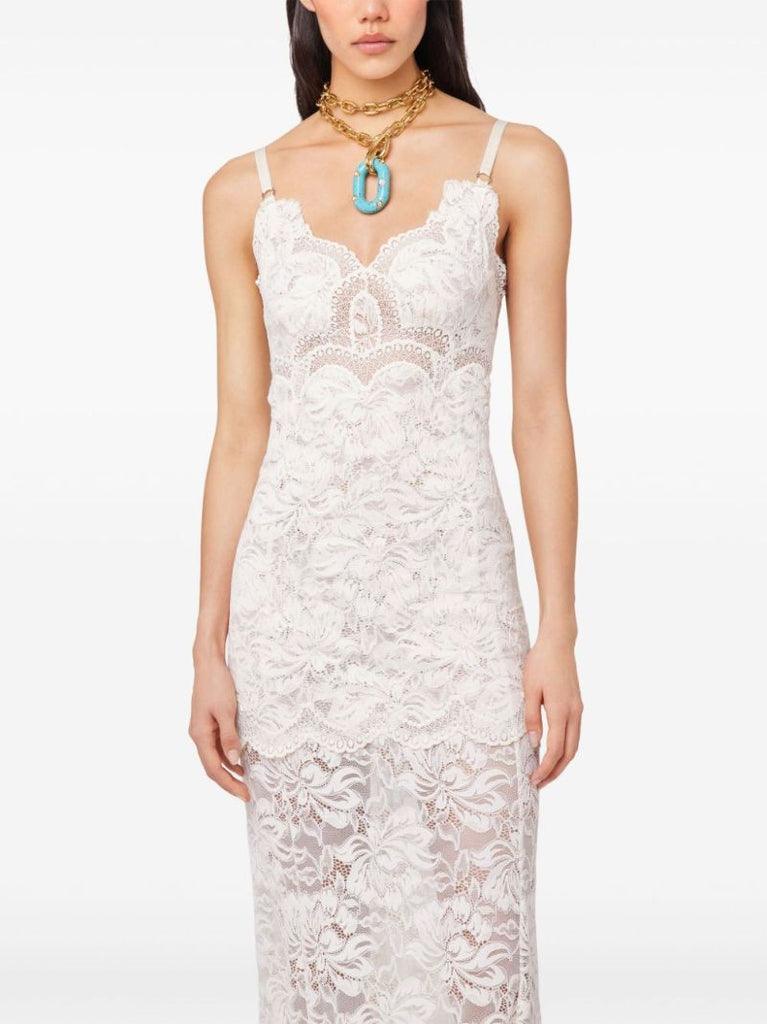 White Long Lace Dress