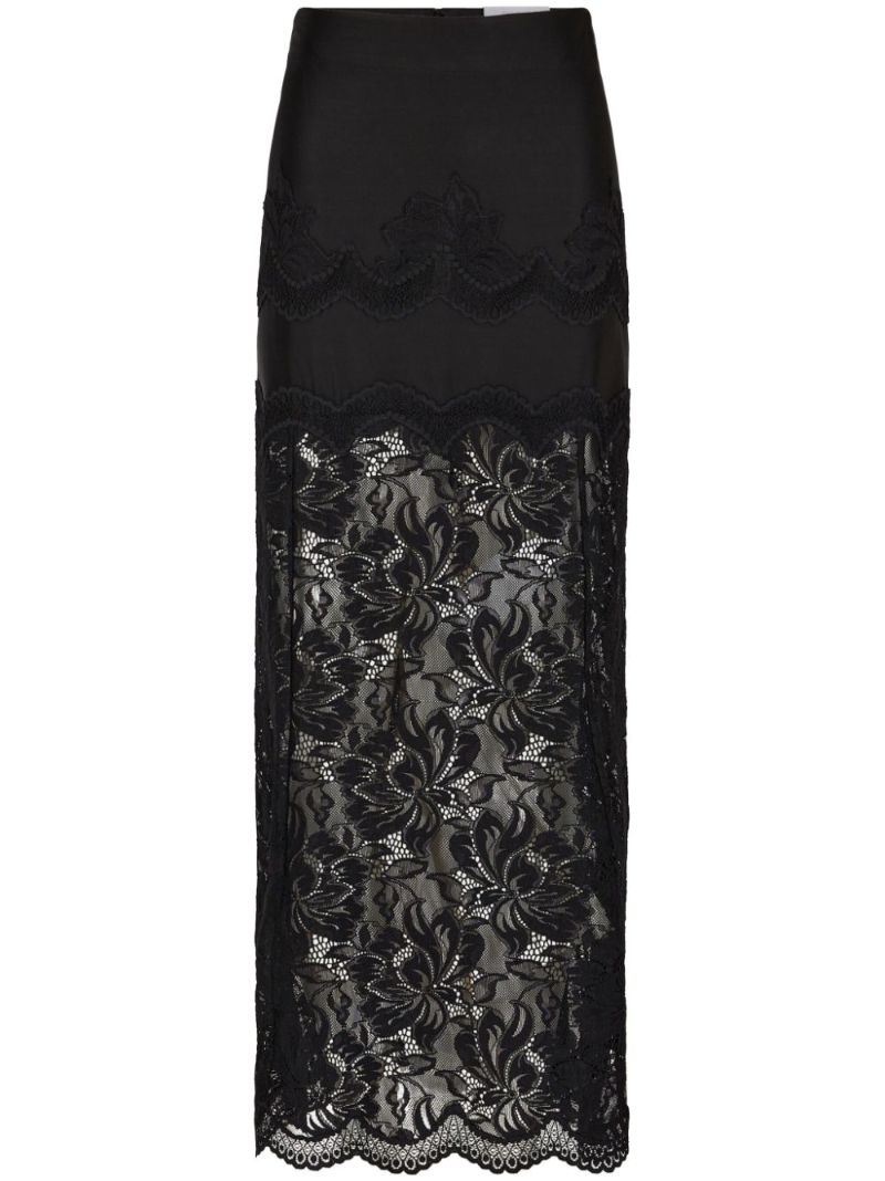 Black Long Lace Skirt