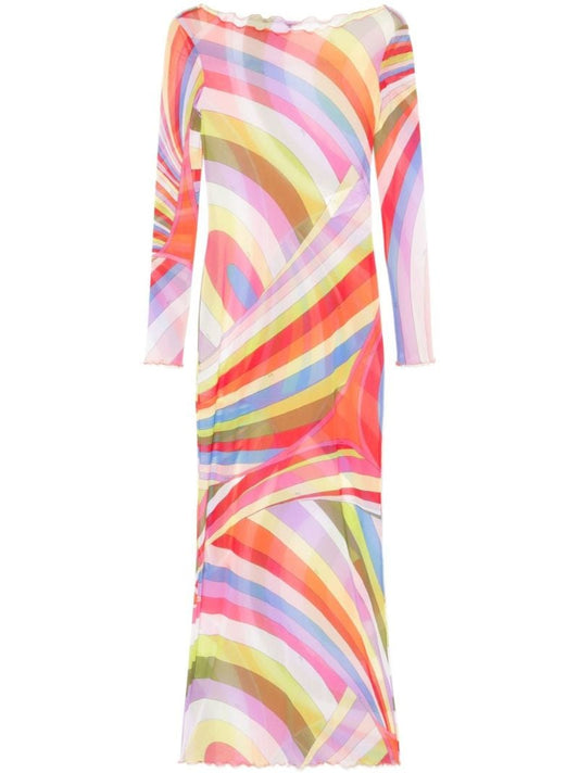 Iride-print Maxi Dress
