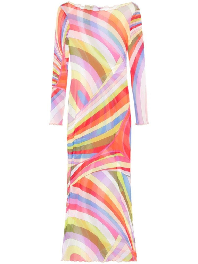 Iride-print Maxi Dress