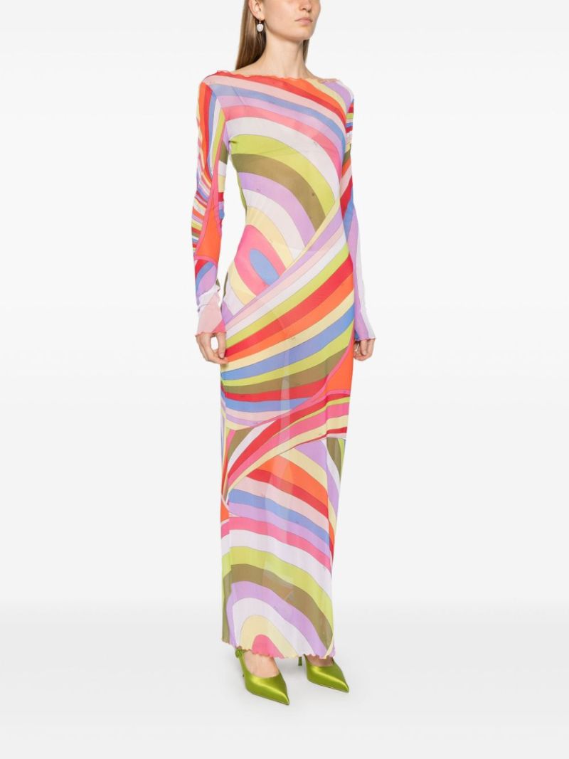 Iride-print Maxi Dress